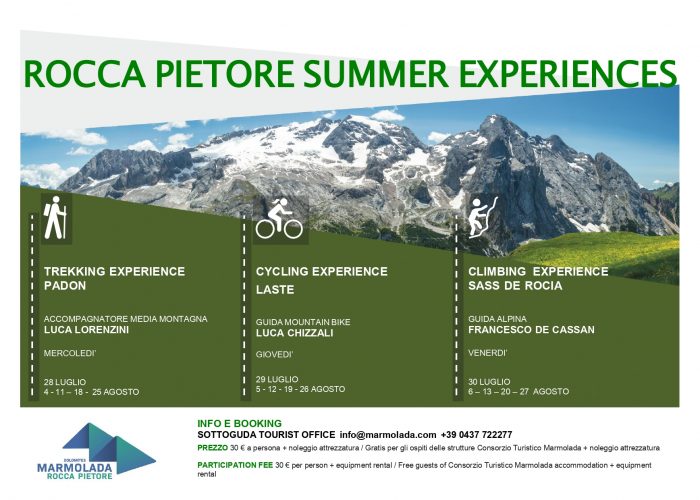 LOCANDINA ROCCA PIETORE SUMMER EXPERIENCES LOCANDINA ROCCA PIETORE SUMMER EXPERIENCES